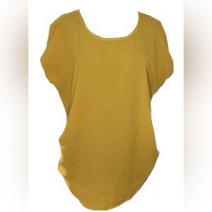 ZENOBIA Blouse Yellow sleeveless top 1XL